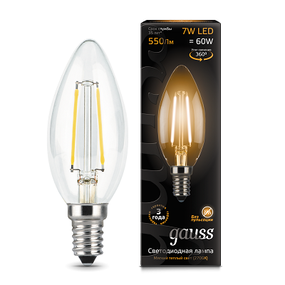 Лампа LED Filament Candle E14 7W 2700K 103801107